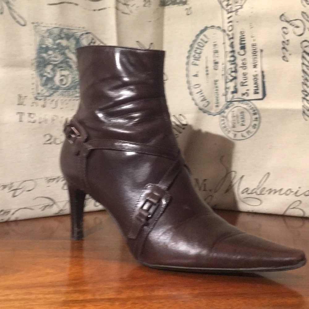 Gianni bini brown strap ankle boot